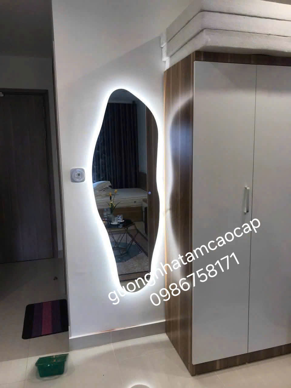 Gương LED nhà tắm, ánh sáng hắt cạnh - Ảnh 2