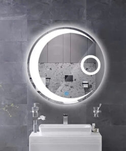 Alternative view of Gương LED tròn hình Mặt trăng MTD60 - [ Phôi Bỉ AGC nhập khẩu ].