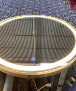 Alternative view of Gương LED để bàn - Khung viền mạ PVD Titan màu vàng D500