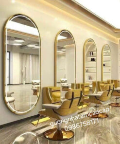 Alternative view of Gương LED Salon Tóc - Khung viền hợp kim nhôm xước cao cấp DT