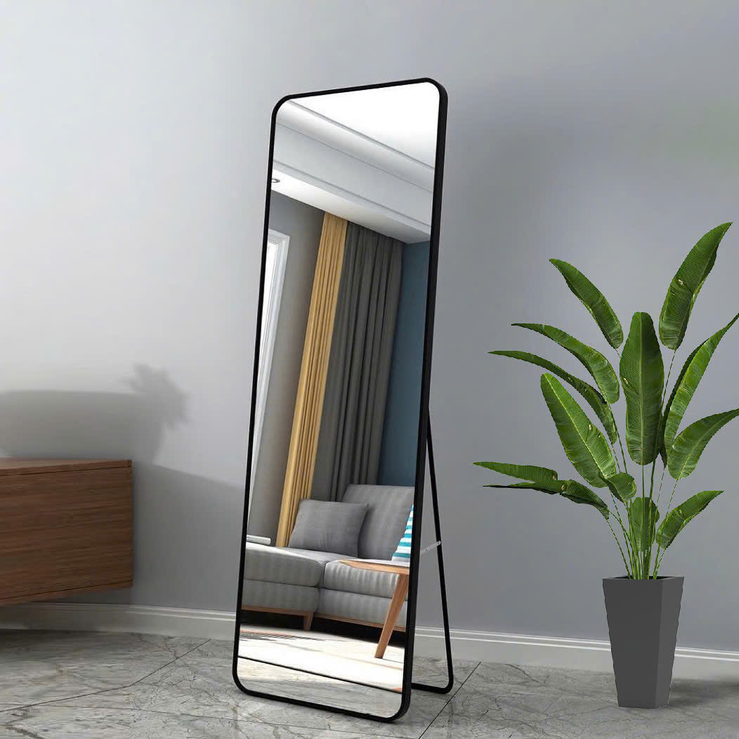 Gương có chân chống đứng – Khung viền hợp kim nhôm xước cao cấp V618