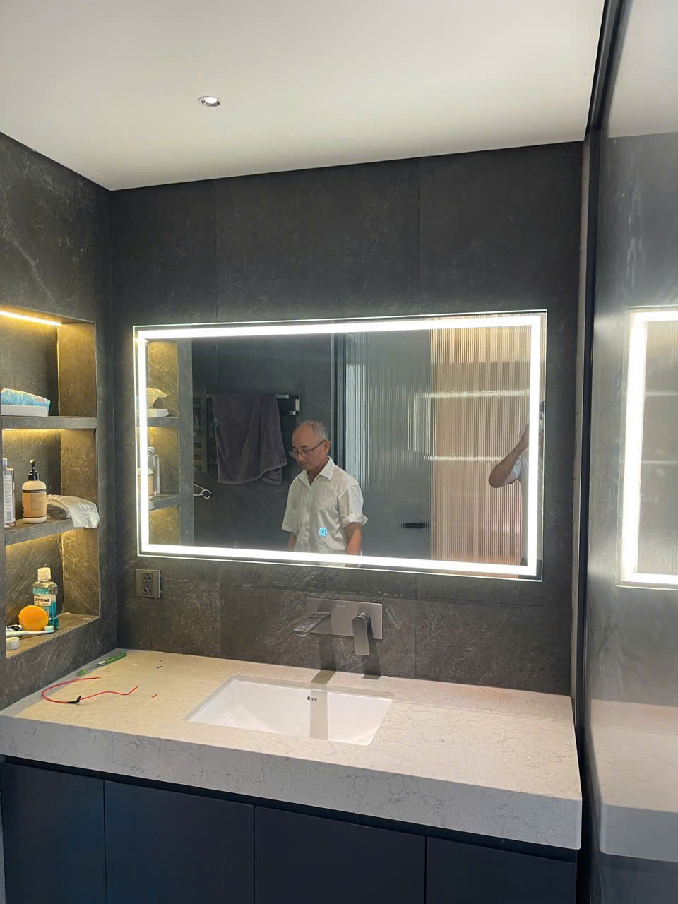 Gương phòng tắm LED chữ nhật