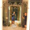 Gương Ghép Dán Tường Phòng Khách Màu Trà D35