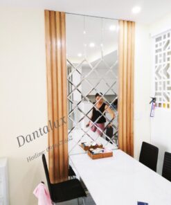 Gương Ghép Dán Tường Phòng Khách Màu trắng D33
