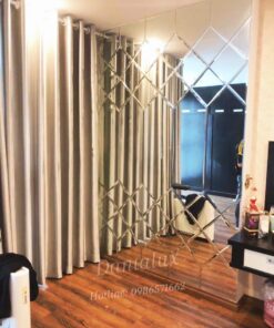 Gương Ghép Dán Tường Phòng Khách Màu trắng D33