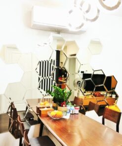 Gương Ghép Dán Tường Phòng Khách Màu Trắng D37