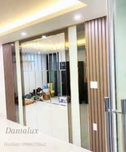 Gương Ghép Dán Tường Phòng Khách Màu Trắng D36