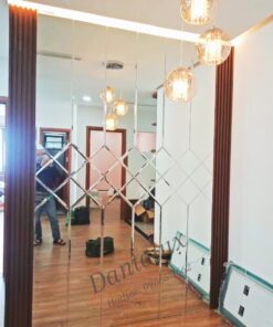 Gương Ghép Dán Tường Phòng Khách Màu Trắng D89